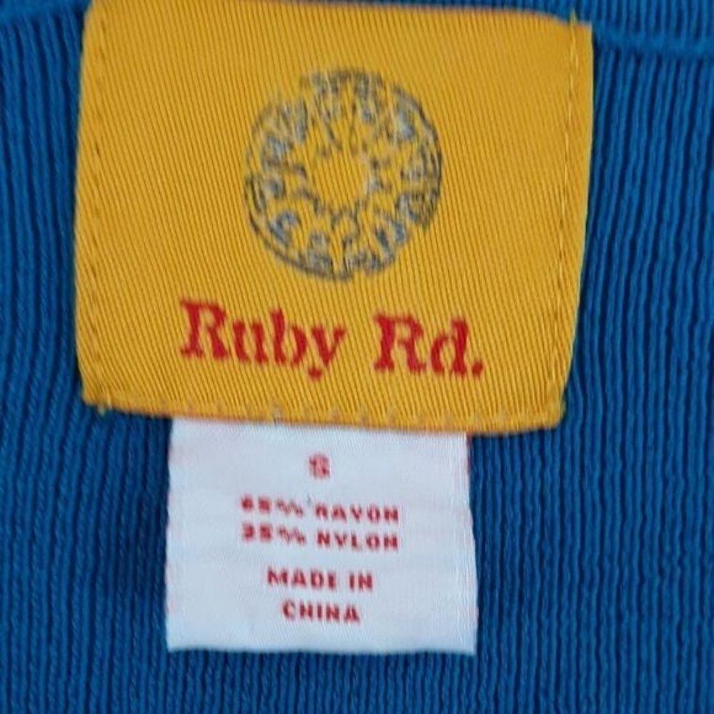 Ruby Rd.Sweater Fitted Stretch Beaded Jeweled Sco… - image 2